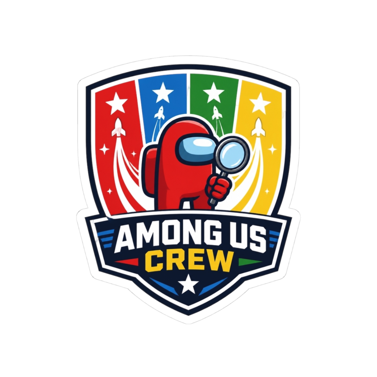 Among Us "Among Us Crew" Sticker - alternate angle 1, merchandise