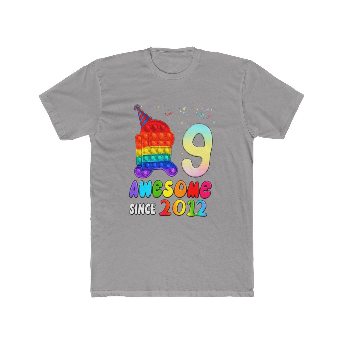 Awesome Since 2012 Among Pop It With Us 9th Birthd T Shirt | Among Us - Official t-shirts merchandise