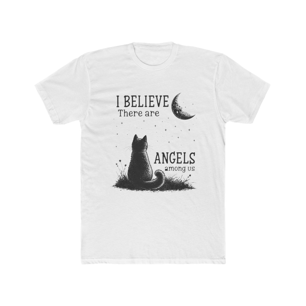 I Believe There Are Angels Among Us Cat T Shirt - Official t-shirts merchandise