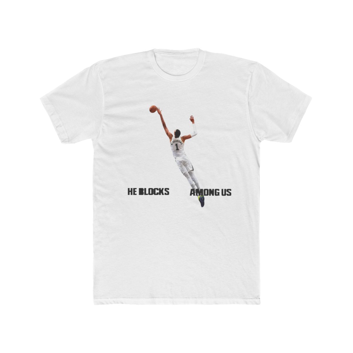 He Blocks Among Us-Victor Wembanyama Meme T Shirt - Official t-shirts merchandise