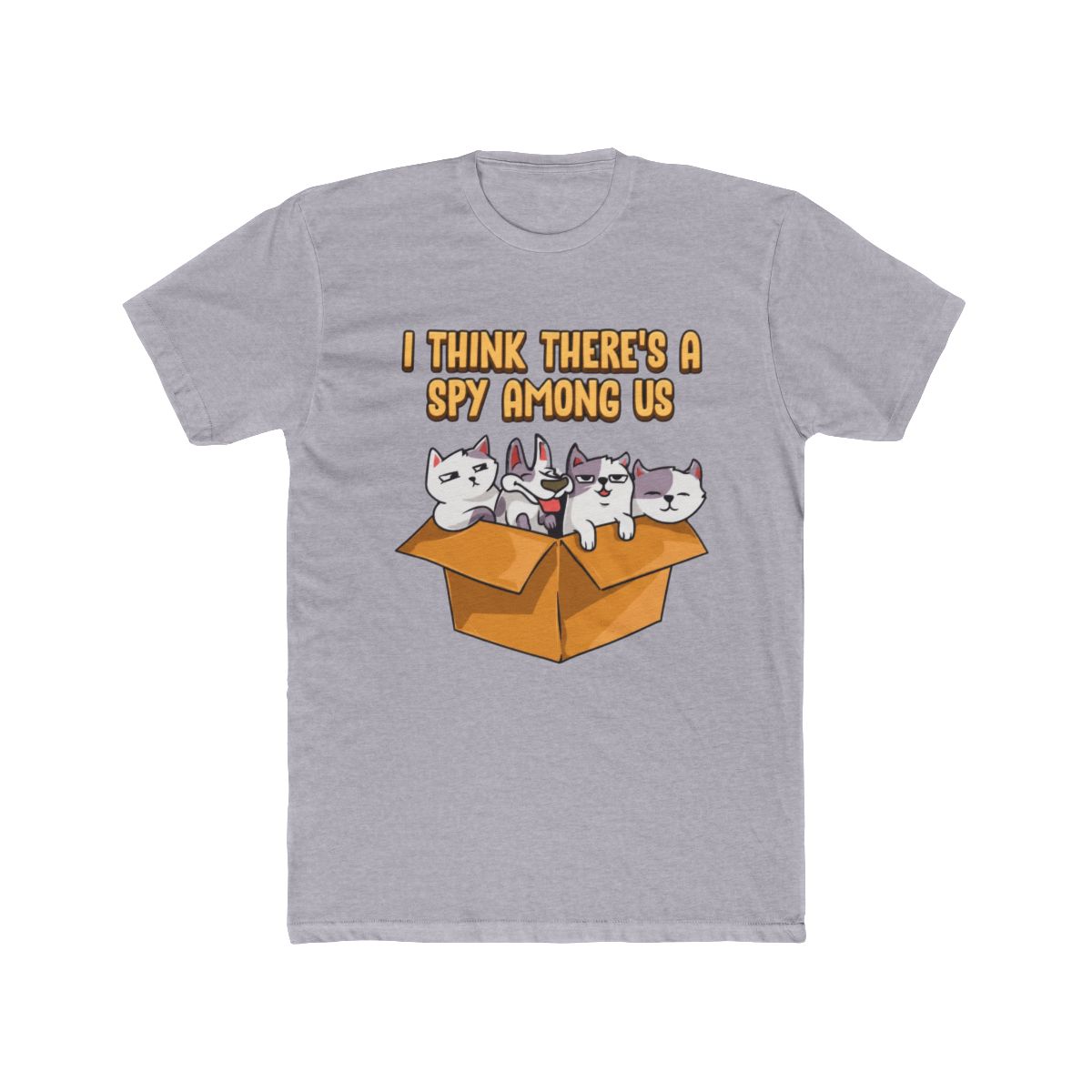 Cute & Funny I Think There's A Spy Among Us Cats T Shirt - alternate angle 5, merchandise
