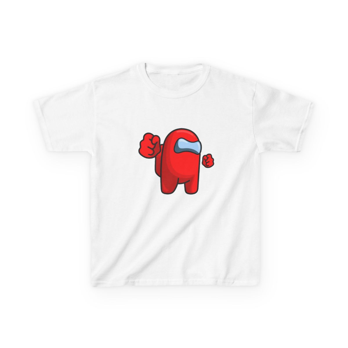 Red Among Us Crewmate – Funny Impostor Art for Among Us Fans and Gamers Kids T-Shirt - alternate angle 2, merchandise
