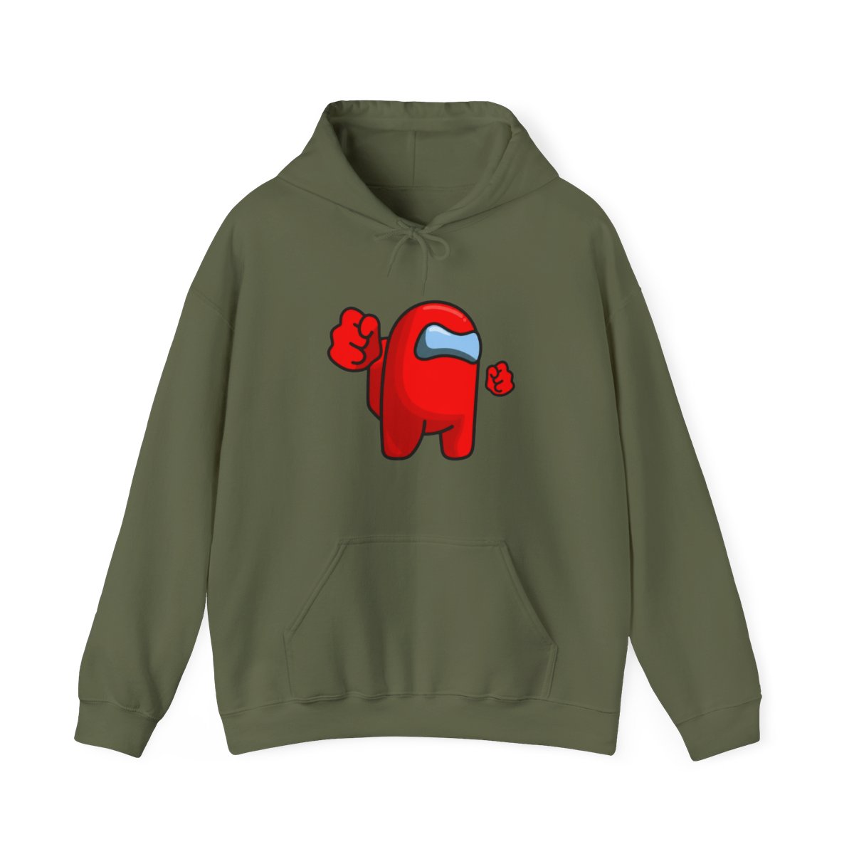 Red Among Us Crewmate – Funny Impostor Art for Among Us Fans and Gamers Hoodie - alternate angle 3, merchandise