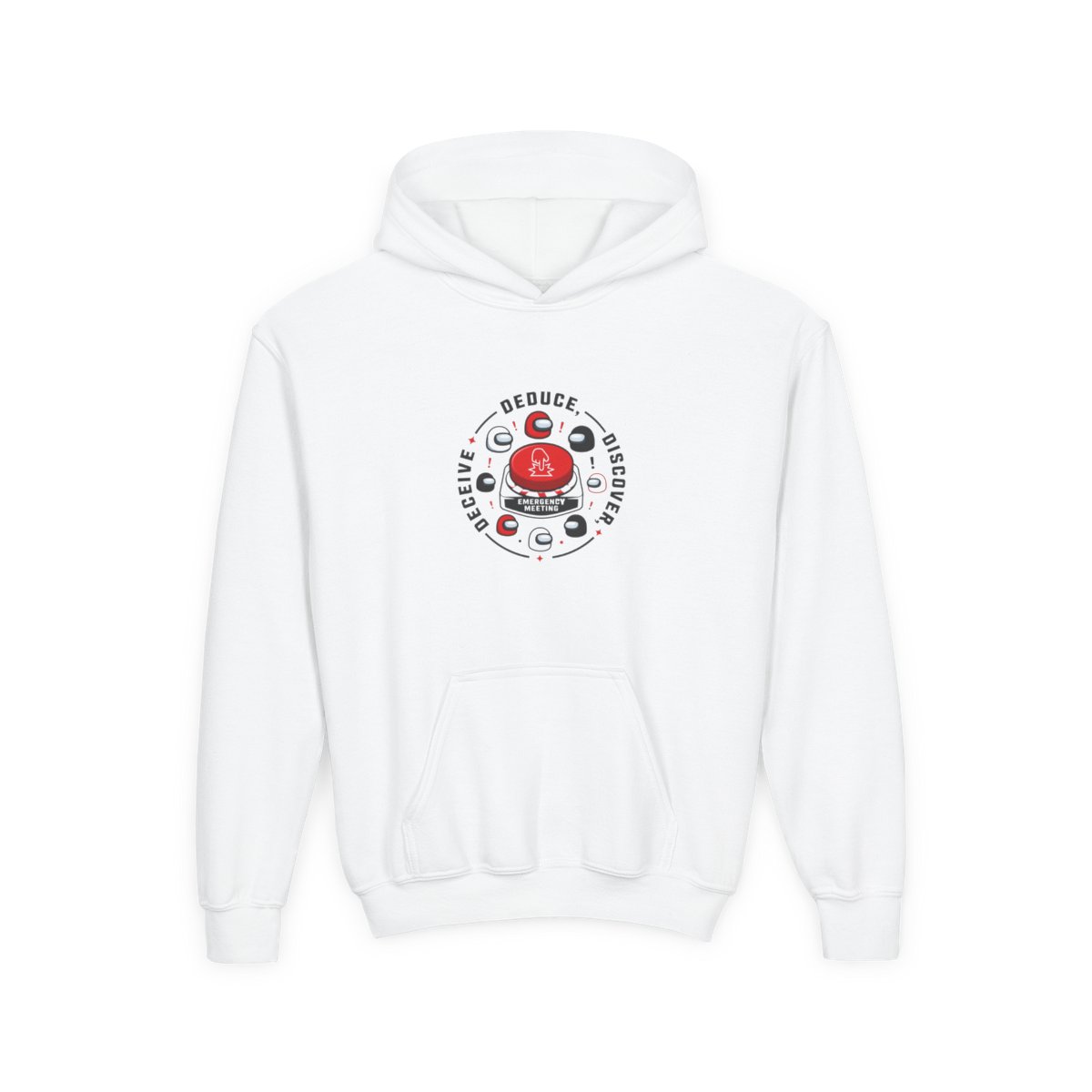 Among Us "DEDUCE, DISCOVER, DECEIVE" Kids Hoodie — official Among Us Hoodies