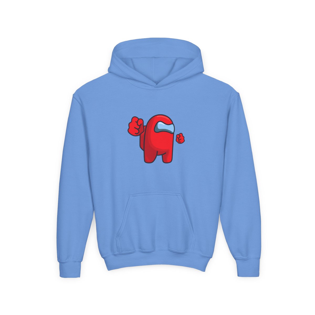 Red Among Us Crewmate – Funny Impostor Art for Among Us Fans and Gamers Hoodie (Kids) - alternate angle 4, merchandise
