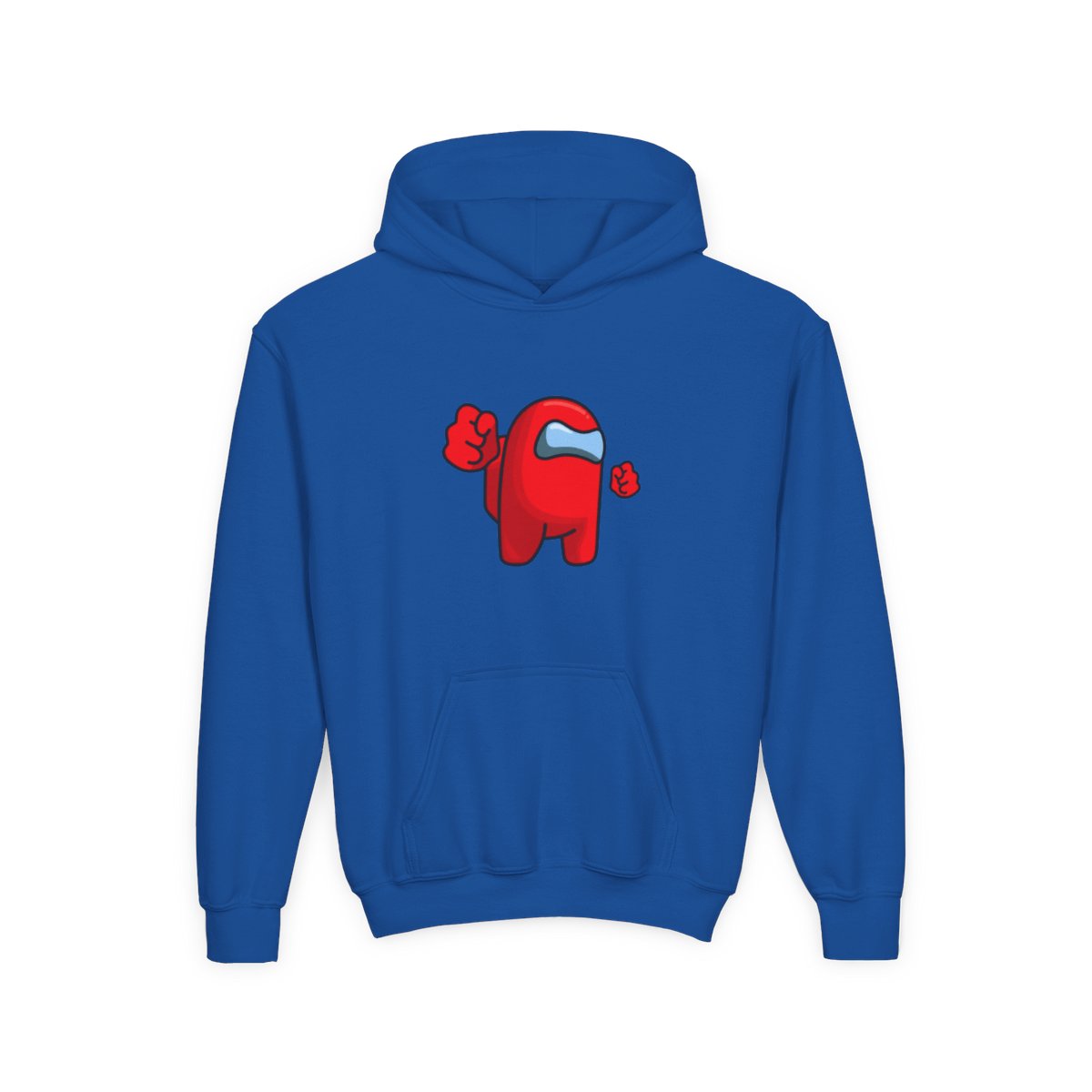 Red Among Us Crewmate – Funny Impostor Art for Among Us Fans and Gamers Hoodie (Kids) - alternate angle 5, merchandise